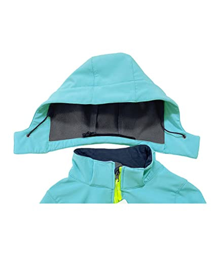 M2C Boys Girls Hooded Windbreaker Fleece Lined Softshell Jacket - color: Arctic Blue, size: 5T