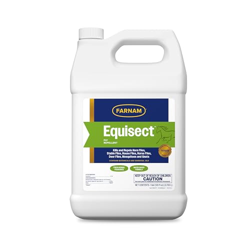 Farnam Equisect Water-Based Botanical Fly Repellent for Horses, 128 oz - size: 128 Fl Oz (Pack of 1)