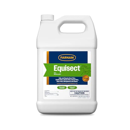 Farnam Equisect Water-Based Botanical Fly Repellent for Horses, 128 oz - size: 128 Fl Oz (Pack of 1)