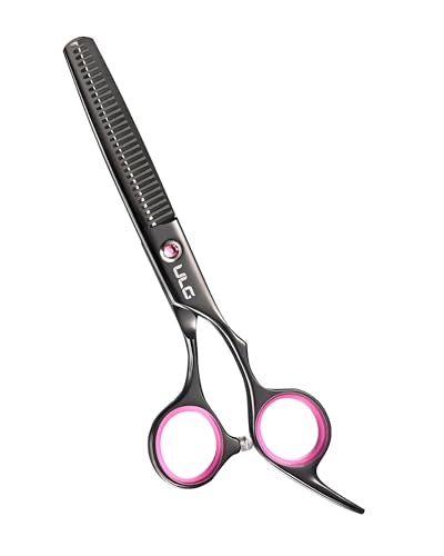 ULG Hair Thinning Scissors Professional Barber’s Texturizing Teeth Shears for Hairdressing, Salon and Home Use Thinning Shears for Hair Cutting, Made of Japanese Stainless Steel, 6.5 inch - color: Black