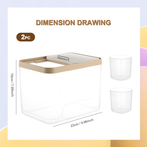 2 Pack 10 lb Dog Food Storage Container Airtight Pet Food Storage Container Cat Food Container Clear Pet Food Storage Bin