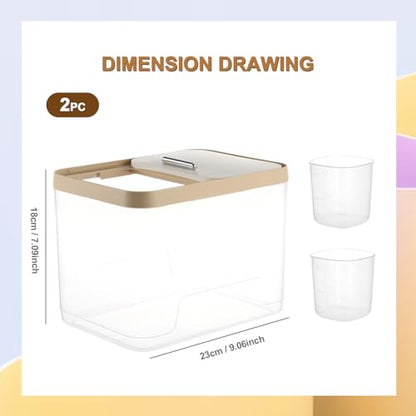 2 Pack 10 lb Dog Food Storage Container Airtight Pet Food Storage Container Cat Food Container Clear Pet Food Storage Bin