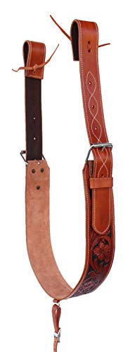 Pro Rider Horse Western Leather Tooled Back Rear Cinch Flank Girth w/Off Billets 9762A