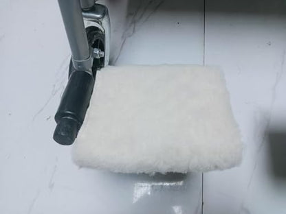 Faux Synthetic Sheepskin Bed Pad Wheelchair Blanket Wheelchair Leg Rest Pad Foot Protectant Recliner Leg Cushion Footrest Cover Foot Armrest Covers Footplate Protector(Apricot) (Footrest Pads) - size: Footrest Pads