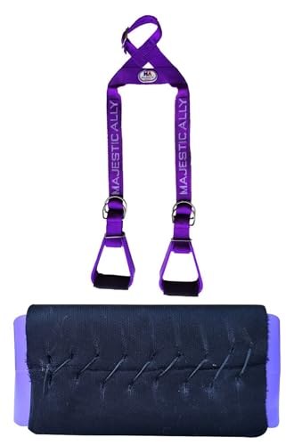 Majestic Ally Nylon Overlay Adjustable Heavy Duty Padded Youth Stirrup - color: Purple