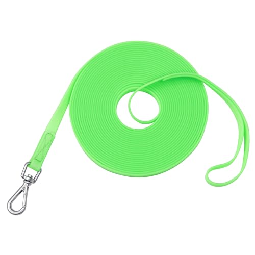 Waterproof Dog Training Leash 50FT 30FT 15FT 10FT 5FT Heavy Duty Recall Long Lead for Large Medium Small Dogs - color: Transparent Green, size: 10FT