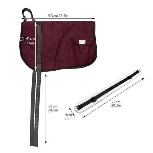 Saddle Pad Western, Classic Contour Saddle Pad, Ortho Pad Horse Saddle Pad, Saddle Blanket - color: Red