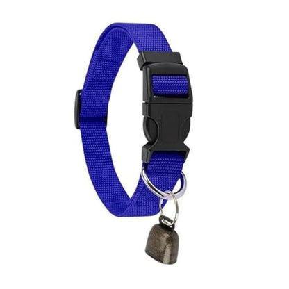 Goats Harness Reflective Portable Adjustable Goat Collar with Bell Quick Release Buckle Pet Collar Ranch(Blue) - color: Blue