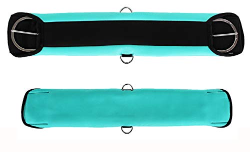 Horse Girth Soft Padded Neoprene Turquoise Western Riding Saddle Cinch 9719 - size: 36" L x 4" W