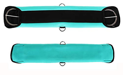 Horse Girth Soft Padded Neoprene Turquoise Western Riding Saddle Cinch 9719 - size: 32" L x 4" W
