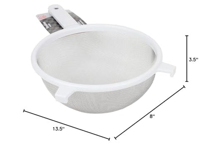 Chef Craft Classic Stainless Steel Mesh Strainer, 8 inch, White - color: White, size: 8 inches in diameter