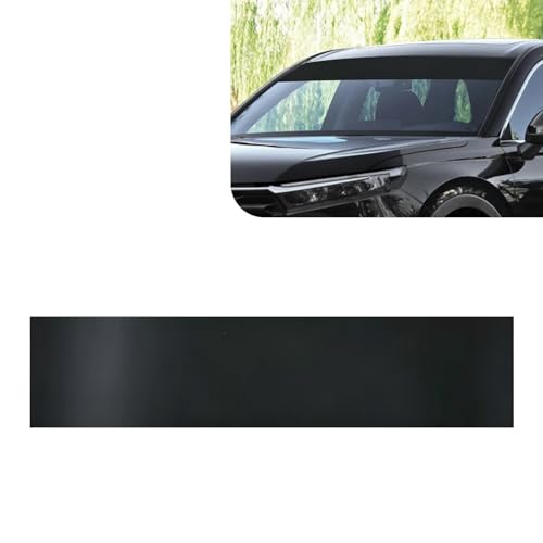 Car Windshield Tint Strip, 7.87" x 59" Matte Black Windshield Banner Sticker, Anti-Glare Sunproof Exterior Windscreen Protective Film, Cuttable to Fit Most Vehicles (Black #B) - color: Black #B