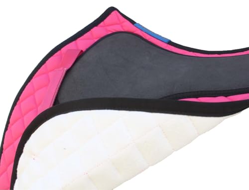 Horse English Quilted Contoured Padded All-Purpose Trail Saddle Pad 72184GR - color: Pink