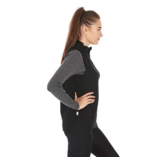 100% Merino Wool Vest - Women's Expedition Heavyweight Vest - color: Black, size: X-Large