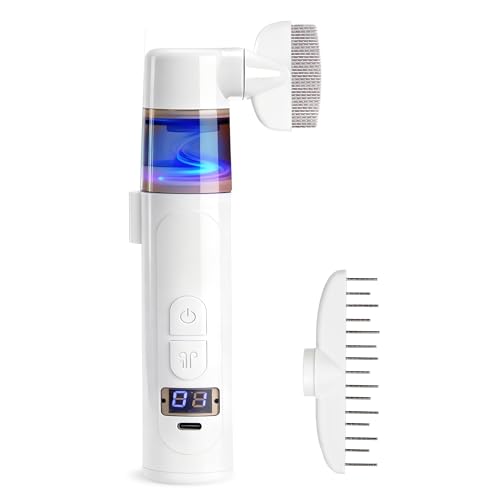 Electric Lice Comb, 2-in-1 Metal Vacuum Comb for Cat Dog All Hair