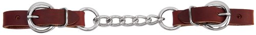 Weaver Leather Latigo Leather Heavy-Duty Single Link Chain Curb Strap, Burgundy, 4.5
