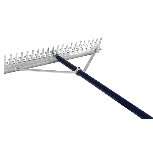 Extreme Max 3005.4233 24" Commercial-Grade Screening Rake for Beach and Lawn Care with 66" Handle - size: 24"