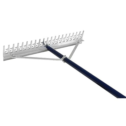 Extreme Max 3005.4233 24" Commercial-Grade Screening Rake for Beach and Lawn Care with 66" Handle - size: 24"