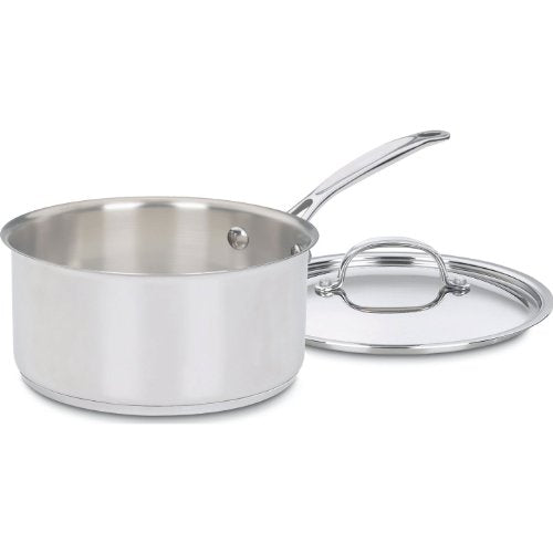 Cuisinart Saucepan w/Cover, Chef's-Classic Stainless Steel Cookware Collection, 3-Quart, 7193-20 - size: 3 Quarts
