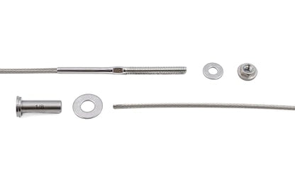 1/8" Cable Railing Kit – 20 Ft Stainless Steel 316 for Metal Posts – No Crimping Required Easy Install System – No End Caps - color: No Caps, size: 20 Feet
