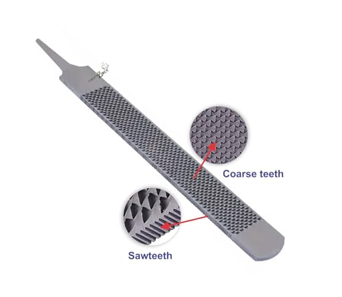 Premium Farrier Hoof Rasp for Horse Hooves - Heavy-Duty Equine Hoof Trimming & Shaping File with Ergonomic Wooden Handle for Professional Horseshoe Maintenance, Hoof Care, and Grooming