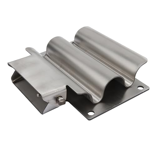 SH675SS Hand Tool Rack Holder Spring Loaded Stainless Heavy Duty Mount | Shovel Holder Suitable for Neatly Storing Shovels, Rakes, Hoes and Gardening Tools in Trailers, Walls or Sheds
