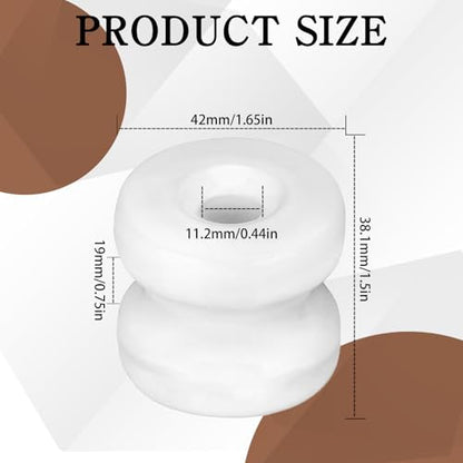 30 Pcs WP36 Corner Post Ceramic Fence Insulator White Circular Donut Electric Porcelain Insulator for Wood Post Wire Fence