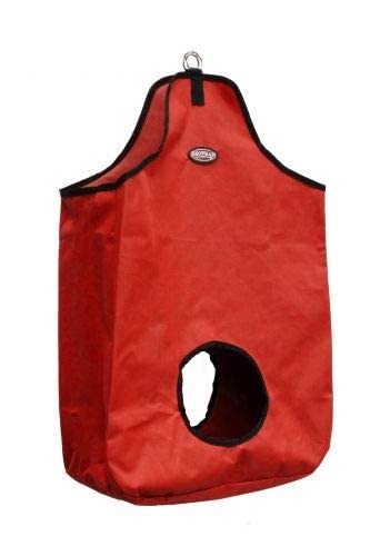 Showman Double Open Nylon Hay Bag - color: Red