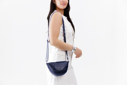 Portland Leather Goods Koala Sling Bag - Adjustable Full-Grain Leather - color: Cobalt, size: Small