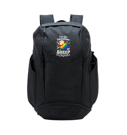 Rainbow Sheep Family Humor Design Sport Backpack
