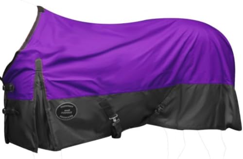 Showman 600 Denier Ripstop Nylon Turnout Waterproof Horse Sheet - color: Purple, size: 74"