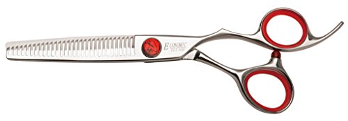 Professional Hair Cutting Scissors 6 inch thinning Scissors 30 Tooth Blender Convex Blade Comfort Handle Stainless Steel Hair Japanese Craft (6.0" Thinner) - style: 6 Inchthinning