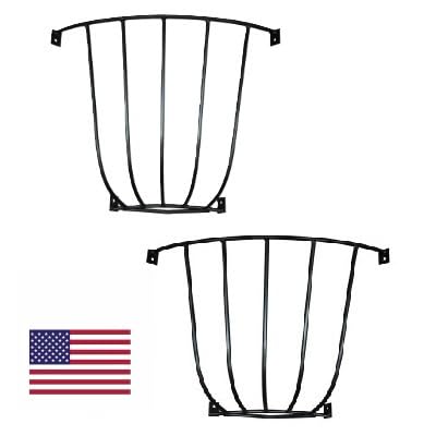 Corner Hay Rack: Pack of 2 Versatile Horse Feeder Corner Feeder and Blanket Holder, Ideal for Horses and Goats Heavy Duty Steel Construction Made in The USA
