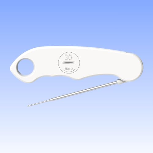 F1 Digital Meat Thermometer - Fast, Accurate, Waterproof - Great for Cooking, Grilling, Baking, Frying - color: Cloud White
