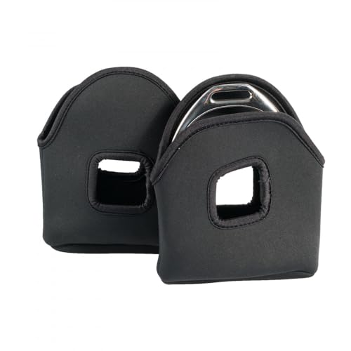 Horze Soft Neoprene 6.3" x 8" Stirrup Covers | Protect Your Saddle - Black - One Size
