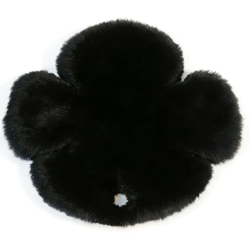 Western-Style Sheepskin Saddle Seat Cover, Sheepskin Saddle Pad, Genuine Merino Sheepskin Saddle Pad - color: Black