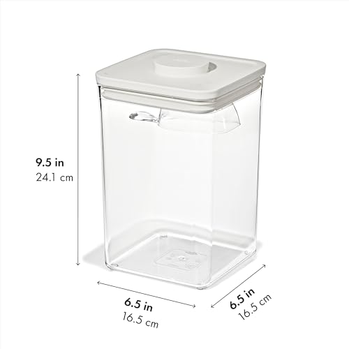 OXO Pet Food Storage POP Container with Scoop - 4.4 Qt/4.2 L, Whisker Gray - color: Whisker Gray, size: 4.4 Qt