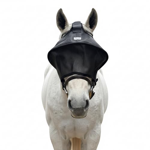 Horse Fly Mask Visor with UV Shield, Adjustable Fit for Riding