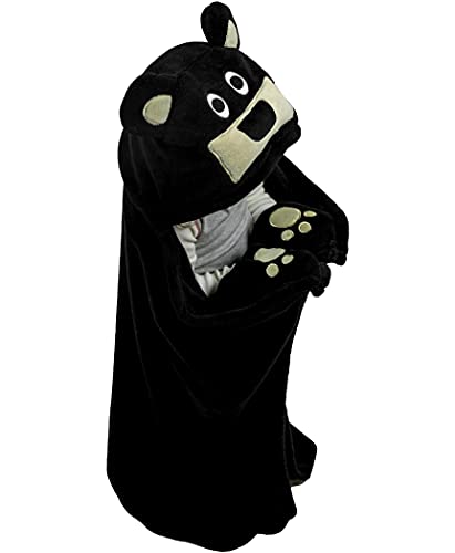 Lazy One Wearable Hooded Blanket for Kids, Animal Hooded Blanket (Bear) - color: Bear Blanket Hooded Blanket