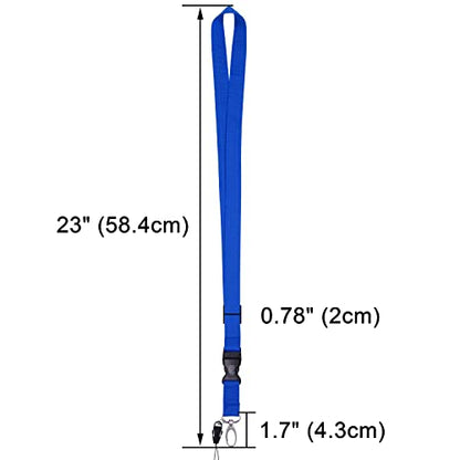 Wisdompro Office Lanyard, 5 Pack 23 inch Neck Strap Lanyards - Blue - color: 5pack Blue