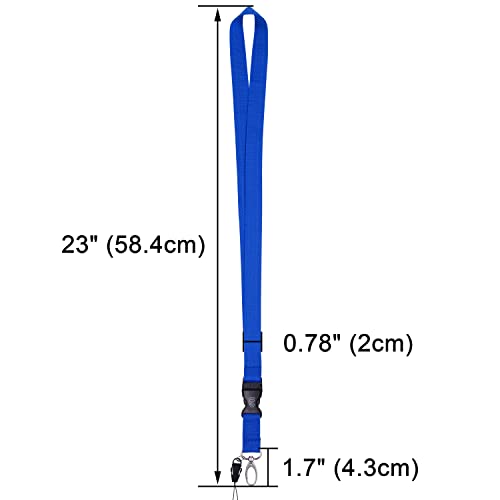 Wisdompro Office Lanyard, 5 Pack 23 inch Neck Strap Lanyards - Blue - color: 5pack Blue