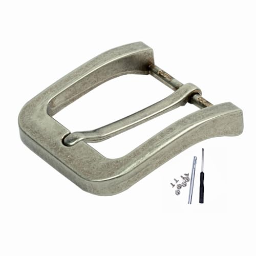 1.5"(38mm-40mm) Belt Buckle Men Replacement Buckle Heavy Duty - color: Antique Silver