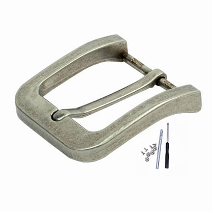 1.5"(38mm-40mm) Belt Buckle Men Replacement Buckle Heavy Duty - color: Antique Silver