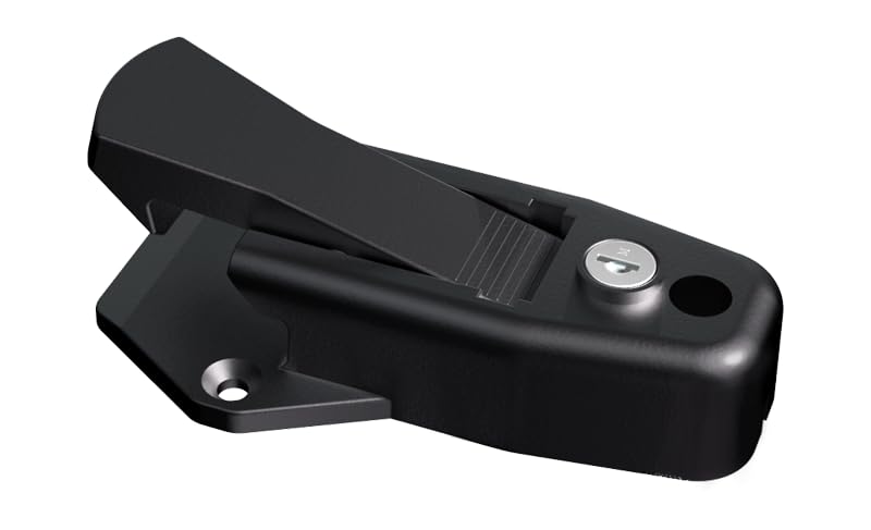 Global Bar PRO Cambar Lock - RV/Cargo Trailer Ramp Door Hasp Bar Latch, 2 Mechanical Keys