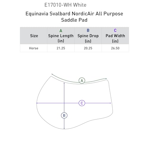 Equinavia Svalbard NordicAir Tech Horse Saddle Pad, Equestrian Saddle Pads - color: White
