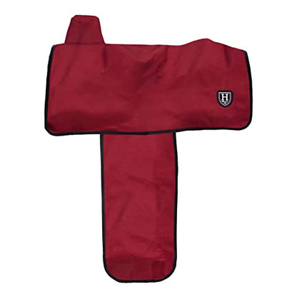 Harrison Howard 600 Denier Splash-Resistant Protective Saddle Cover Protection from Scratches, Direct Sunlight, and Dust/Debris Keeps Saddle in Pristine Condition-Red - color: Red