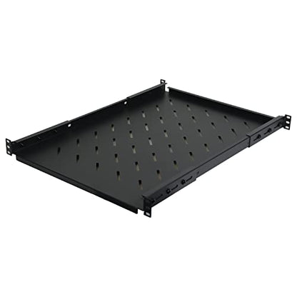 Aeons 1U 19-inch Fixed Rack Server Shelf Vented 4 Post Rack Mount Shelf 25.5 inches Adjustable Mounting Depth, for IT Data Network Cabinet Enclosure Equipment - style: 25.3" - 28.3" Fixed