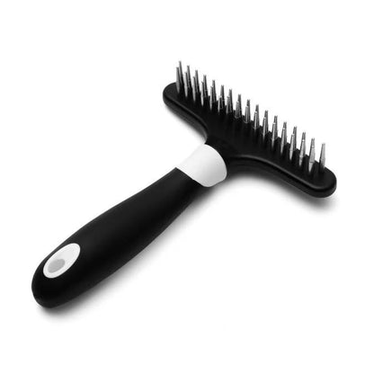 Fuller Brush Undercoat Pet Rake - 33 Sturdy Tapered Steel Pins Inset into Polypropylene Head - Ergonomically Designed Rubberized Handle - Reduce Tangles, Remove Loose Undercoat for Shed-Free Groom - size: Undercoat