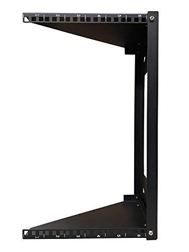 Kenuco 19 Inch Steel Vertical Rack and Wall Mountable Server Rack Mount (Black-6U) - color: Black-6U