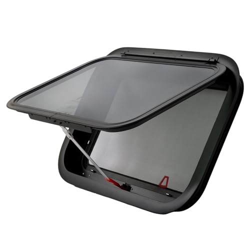 labwork 22W x 15H RV Exit Window with Removable Screen and Mounting Frame | for RV Cargo and Horse Trailer DOT Certified